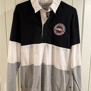 Champion Men's Color Block Sweater - Black, White, Gray